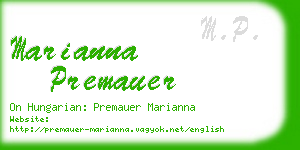 marianna premauer business card